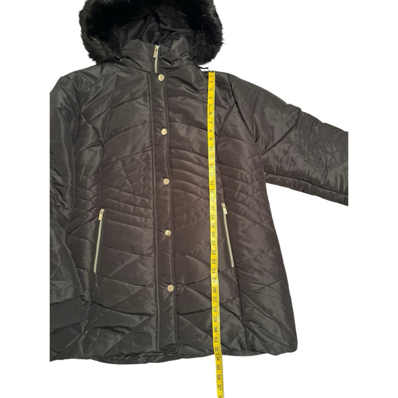 Catherines Womens 2X Winter Coat Removable Hood Black Long Parka Pockets NWOT - Picture 16 of 17